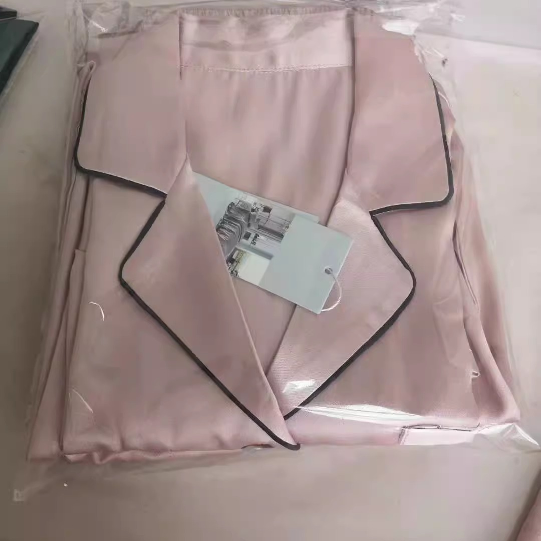 不扒丝足22姆米真丝睡衣长袖长裤