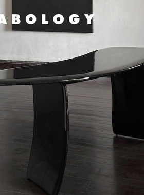 LABOLOGY新品｜kar甲骨文长凳 黑色餐厅凳矮几艺术品侘寂现代简约