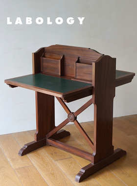 LABOLOGY中古｜意大利40年代 双边书桌 橡木写字桌 装饰复古书房