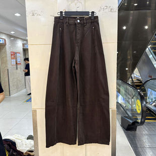 一粒扣高腰铆钉口袋时尚 休闲减龄牛仔裤 弯刀裤 XOXO 女裤 99091