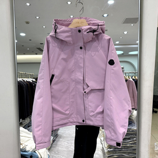休闲连帽小个冲锋衣外套正品 蝶语26W8802 时尚 2026新款 欧洲站春装