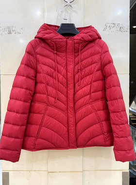 YRF-86167 拉链飘带连帽小蛮腰气质减龄百搭羽绒服短外套欧货冬装
