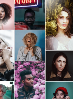 0784 css3制作网状的图片相册响应式布局HTML模板源码瀑布流源码