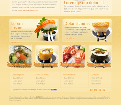 2078餐饮网站模板源码