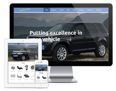 e809汽车配件外贸响应式英文网站模板PHP-MySQL 直接安装即可运行