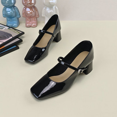 夏季浅口高跟时装真皮单鞋