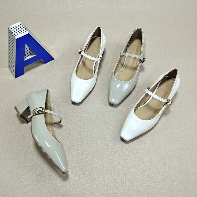 2024新款浅口真皮玛丽珍鞋
