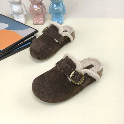 休闲防滑保暖时尚真皮勃肯拖鞋