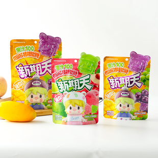 新期天泡泡玛特小甜豆联名mini棒棒软糖网红什锦水果味糖果小零食