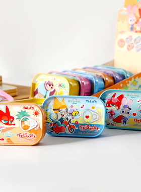 TALA'S黄油芝士味打工罐头饼干儿童趣味造型薄脆饼干联名零食小吃
