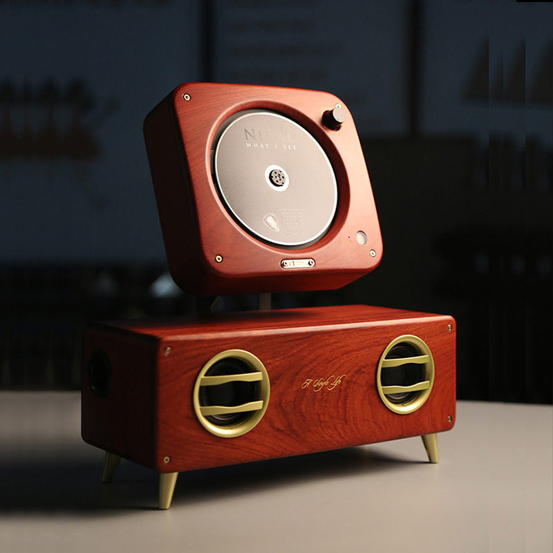 木质复古一体CD机真环绕蓝牙音响