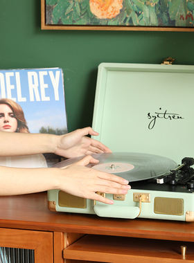 Syitren赛塔林黑胶唱片机ORVOK留声机便携复古蓝牙格调高级好礼物