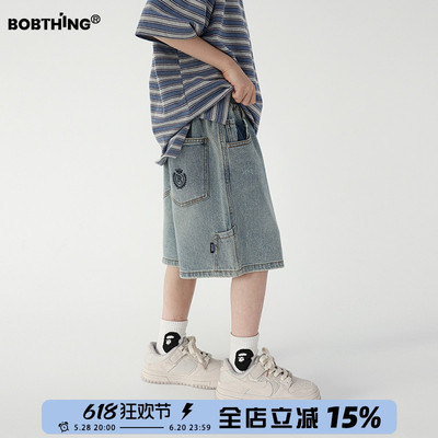 男童柔软牛仔中裤夏季休闲短裤潮