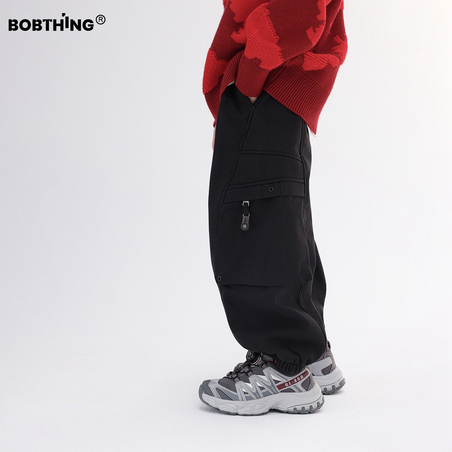 儿童侧拉链大口袋一体绒工装裤缩口长裤男童冬季加厚休闲裤子童装,童装/婴儿装/亲子装,裤子,淘宝优惠券,粉丝福利购,淘宝优惠卷