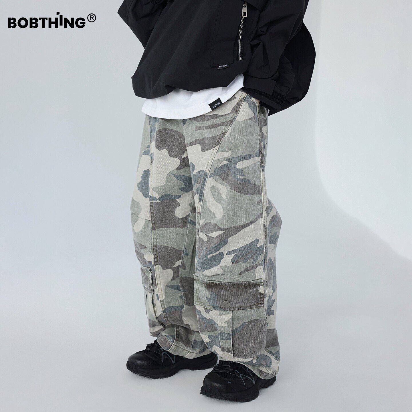 儿童水洗做旧迷彩长裤2025新款男童春秋工装裤中大童装直筒裤子潮