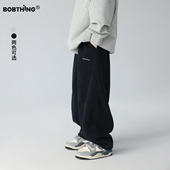 运动裤 儿童简约拼接针织加绒长裤 子潮 2025新款 童装 直筒裤 秋冬卫裤