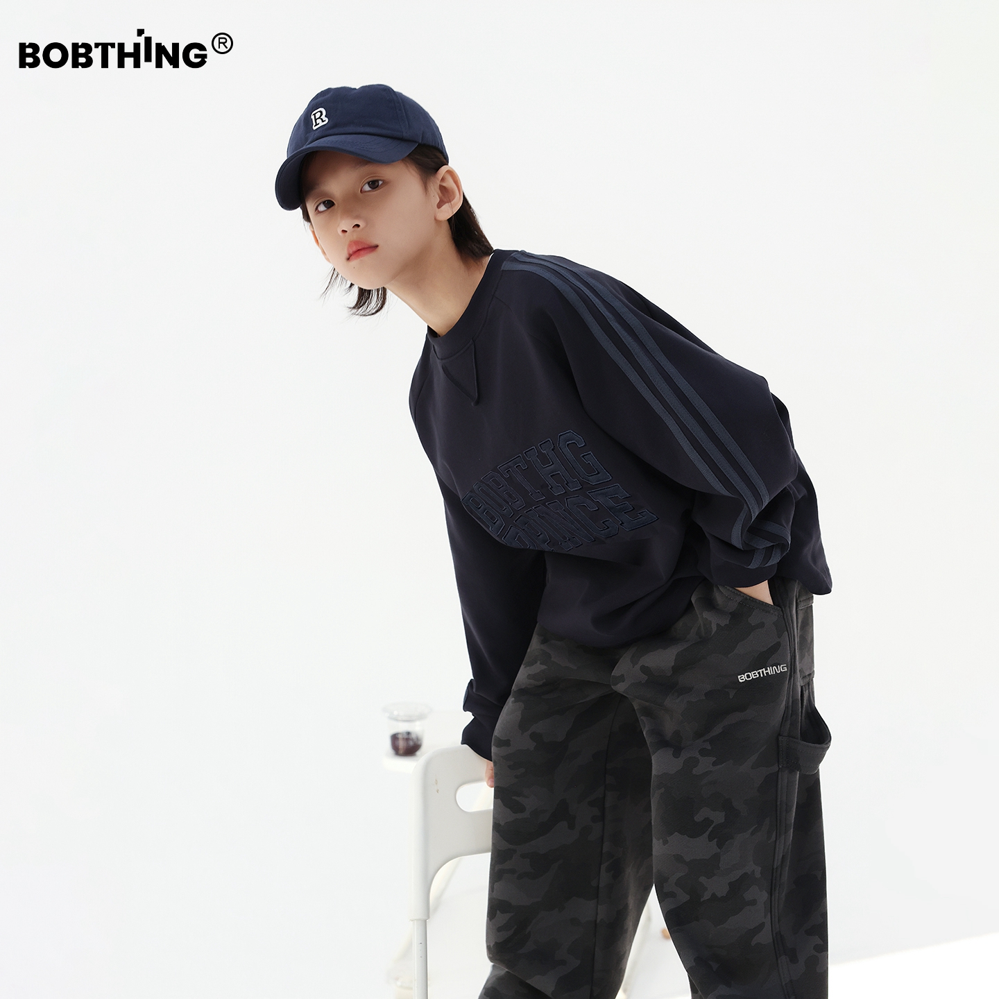 儿童抓绒圆领卫衣男童加厚打底衫