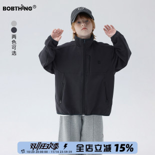 儿童拉链卫衣针织棉外套潮牌童装 2025新款 小立领运动开衫 男童秋装