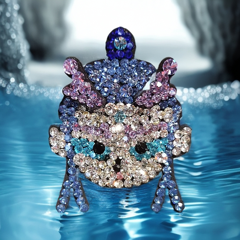 满钻皮料经典卡通掰掰夹发圈头饰