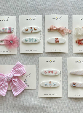 现货Wish原创设计儿童宝宝发饰 可爱发夹 鸭嘴夹拜拜夹