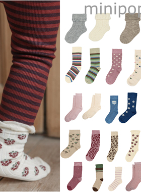 现货新补货丹麦minipop25秋冬宝宝竹纤维袜子儿童中筒袜棉袜