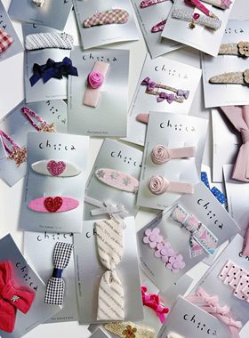 现货Chiica 25AW 原创纯手工儿童宝宝发饰 可爱发夹 百搭发饰