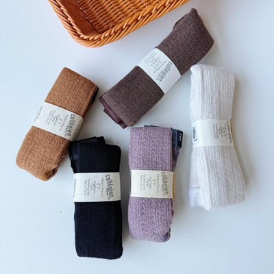 现货法国collegien女童网眼编织美利奴羊毛连裤袜 宝宝打底袜