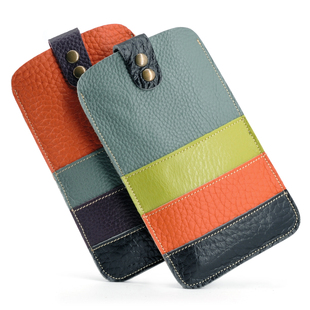 小圆象头层牛皮手机皮套适用于苹果手机壳小米OPPO手机保护真皮套
