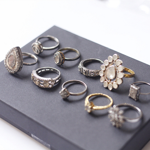 ArtJewelry819天然高品質原礦鉆石活口戒指圈意大利進口925銀鍍金