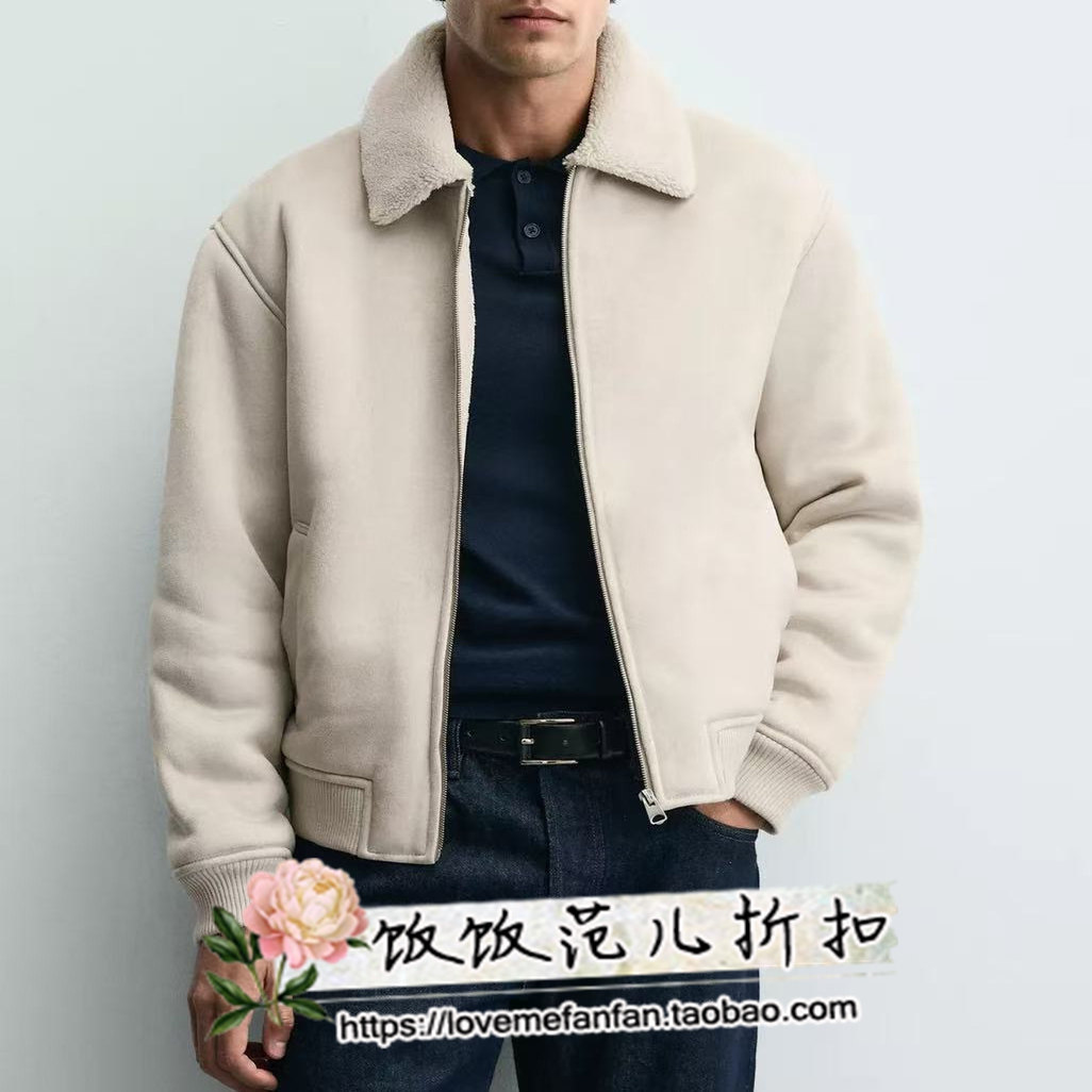 2025秋季新品 男装绒面质感效果拼接夹克外套 3色现货6318406 811