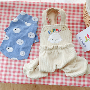 小狗打底背带裤春秋薄款泰迪宠物猫咪服装狗狗小型犬比熊博美衣服