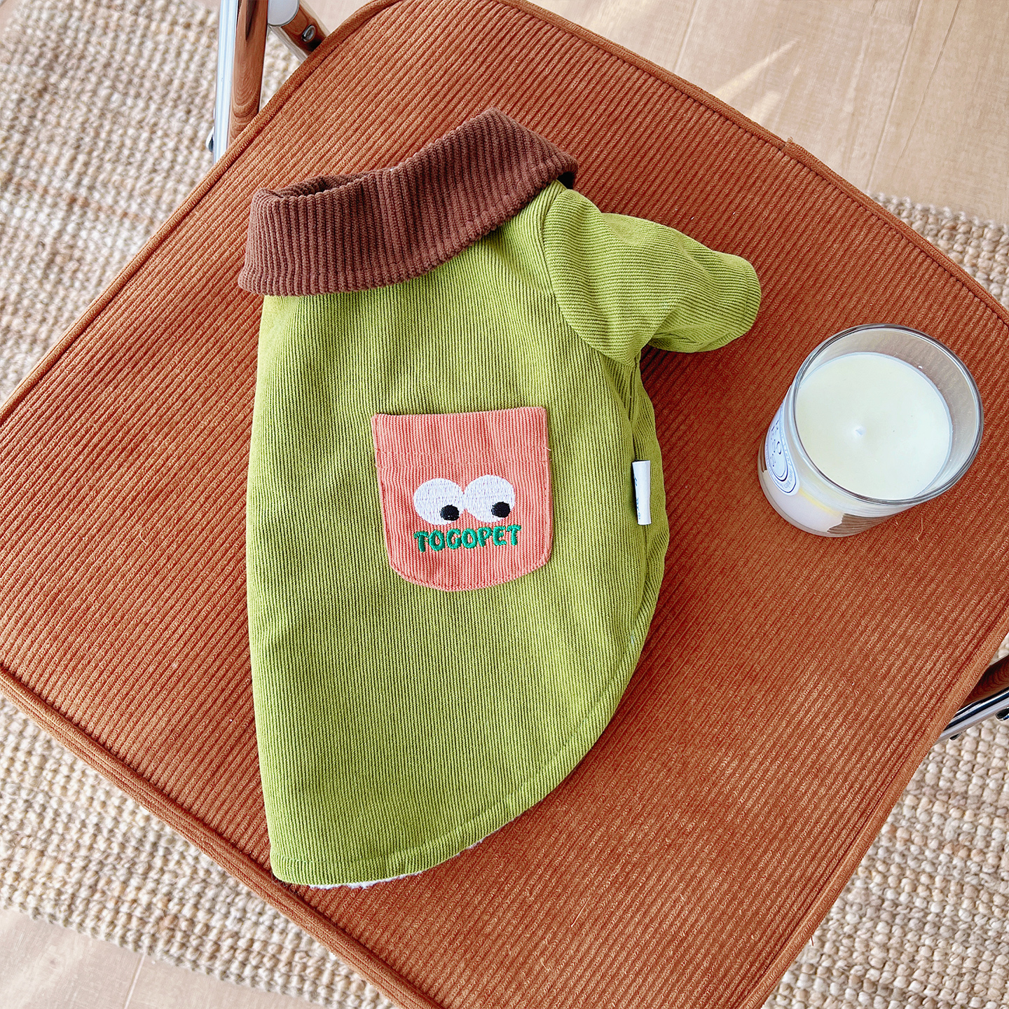 【宠物秋冬新款复古棉衣两脚】