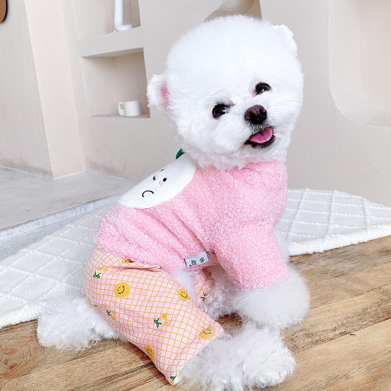 加厚保暖四脚衣颗粒绒