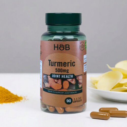 英国HB荷柏瑞姜黄素胶囊500mg90粒成人男女植物提取物 2027年5月