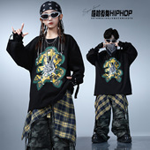 嘻哈儿童街舞男童长袖 少儿hiphop架子鼓女童潮酷爵士舞元 旦演出服
