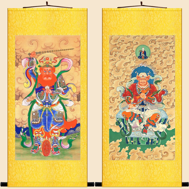 明清古画版王灵官护法卷轴画