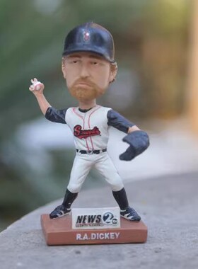 美国职业棒球小联盟Nashville Sounds 树脂摇头玩偶DICKEY蝴蝶球