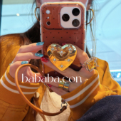 13全包边个性 高级感波点爱心iPhone17ProMax手机壳16Pro保护套14 15pm女款 创意小众12p半包plus潮壳