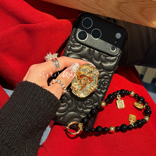 高级冷淡风适用iPhone17ProMax手机壳苹果16Pro保护套15pm女款13/14pm人头支架11/12欧美潮牌小众个性创意新