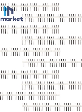 10条 1X40P 白色 单排排针 2.54MM间距 普通单排插针