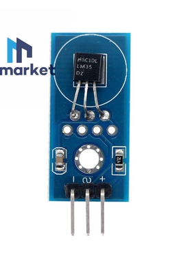蓝色 LM35D LM35 模拟温度传感器模块