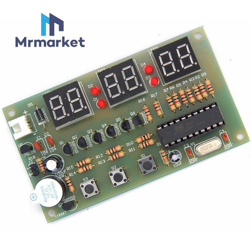 ICSK058A AT89C2051 数字钟套件  多功能6位电子钟DIY散件