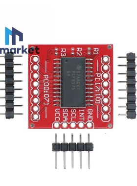 红色  PCF8575 16位 准双向 IIC I2C 和 SMBus I/O 扩展器
