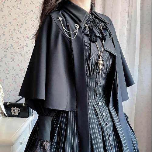（披风尾款）恋月小夜曲披风外套Lolita学院风哥特风日常通勤