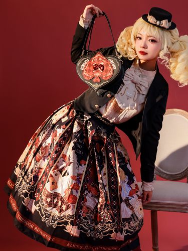 爱心包lolita包桃心扑克牌包