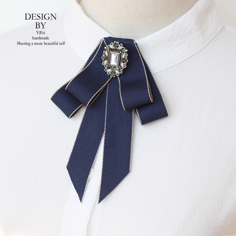 一菲原创领结女气质复古职业领花