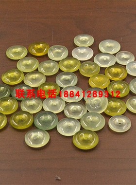 岫玉平安扣吊坠玉石15.19mm25mm 小平安扣diy手工编织配件手链挂