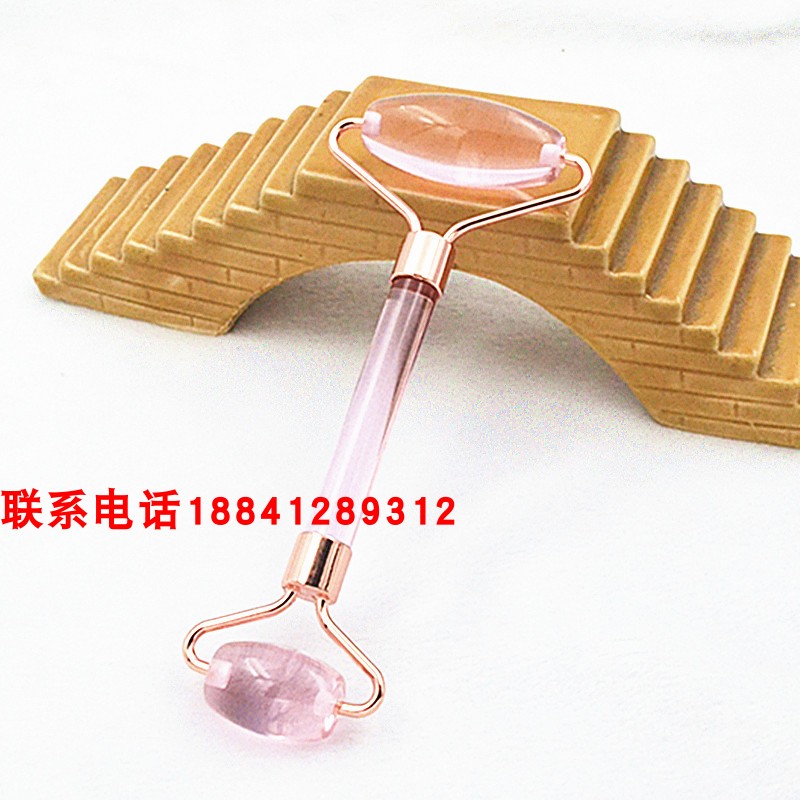 仿天然玉石心形片刮痧板滚轮组合套装面部脸部按摩器美容院专用