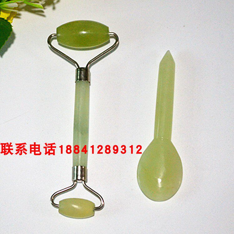 天然玉石按摩棒刮痧板套装岫玉手足穴位拨筋棒足疗器点穴棒多款