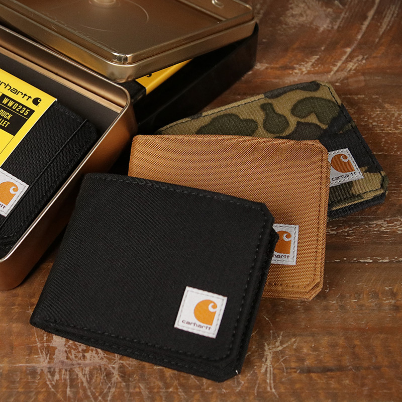 Carhartt B0000235卡哈特尼龙拉链钱包卡包纯色钱夹防水防潮进口_虎窝淘